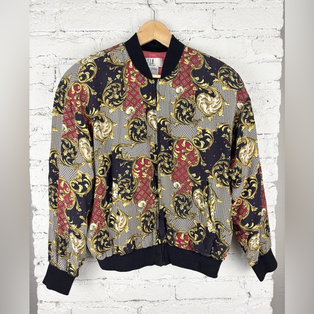 Vintage 80’s Baroque Silk Bomber Jacket
